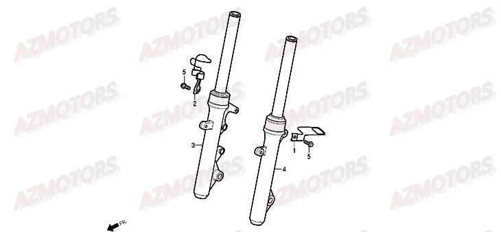 Fourche DAELIM Pieces Scooter DAELIM Delfino 125cc