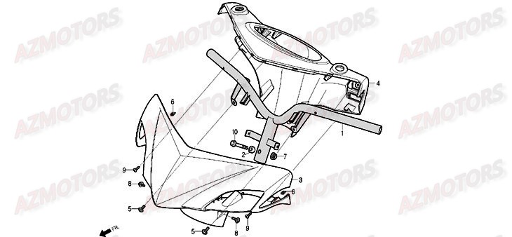 Guidon DAELIM Pieces Scooter DAELIM Delfino 125cc