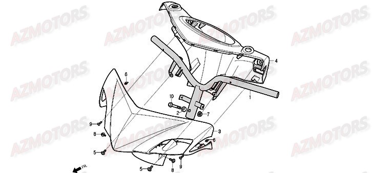 Guidon DAELIM Pieces Scooter DAELIM Delfino 125cc