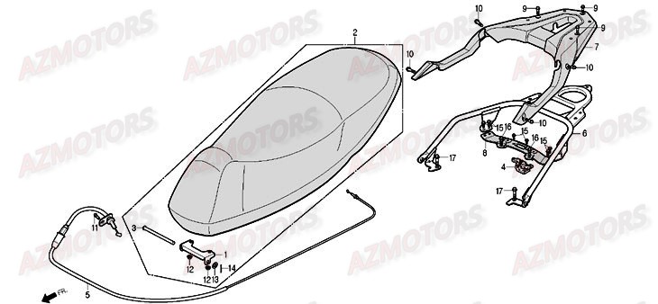 Selle DAELIM Pieces Scooter DAELIM Delfino 125cc