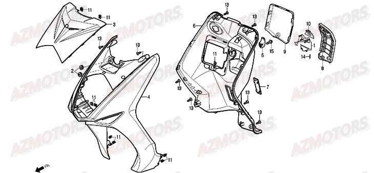 Tablier DAELIM Pieces Scooter DAELIM Delfino 125cc