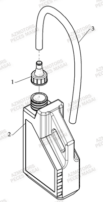 Bidon Liquide Refroidissement AZMOTORS Pièces Quad D460 EVO Dès 2008