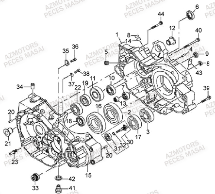 Carter Bas Moteur AZMOTORS Pièces Quad D460 EVO Dès 2008