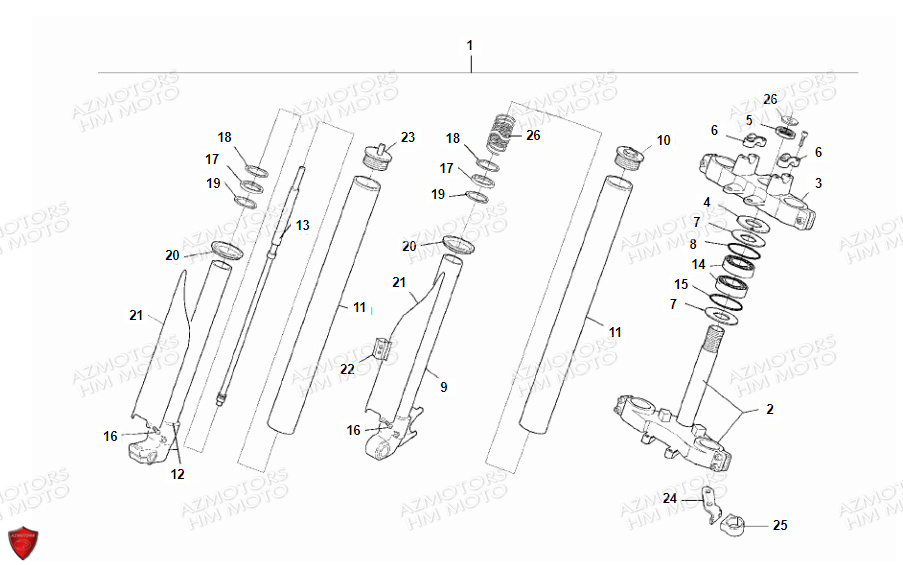 Fourche Avant VENT PIECES HM 50 DERAPAGE COMPETITION (2012)