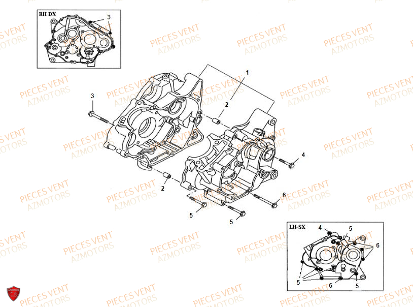 Carter Moteur VENT Pièces VENT DERAPAGE 125 4T 2019 (STANDARD)