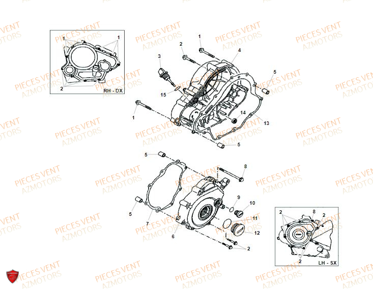 Couvre Carter VENT Pièces VENT DERAPAGE 125 4T 2019 (STANDARD)