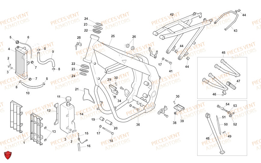 CHASSIS VENT DERAPAGE 50CC 2019