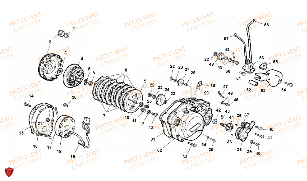 EMBRAYAGE VENT DERAPAGE 50CC 2019