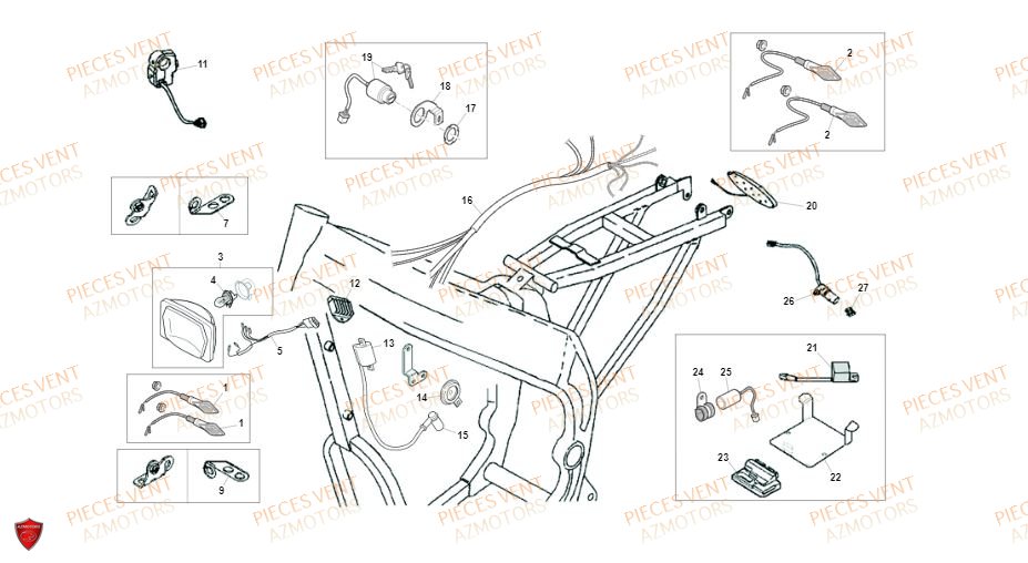 Equipement Electrique VENT Pièces Vent Motard DERAPAGE 50cc - 2020