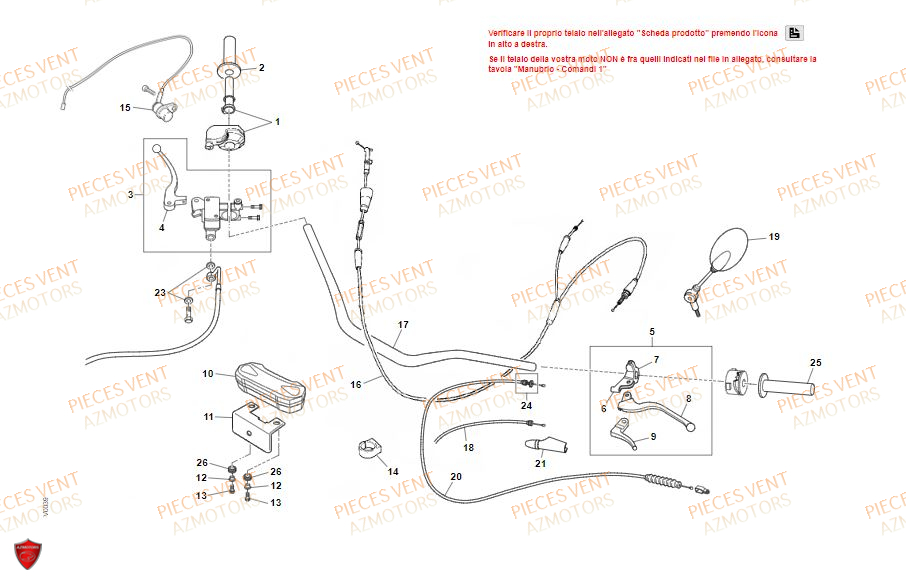 Guidon Version 2 VENT Pièces Vent Motard DERAPAGE 50cc - 2021-2022-2023
