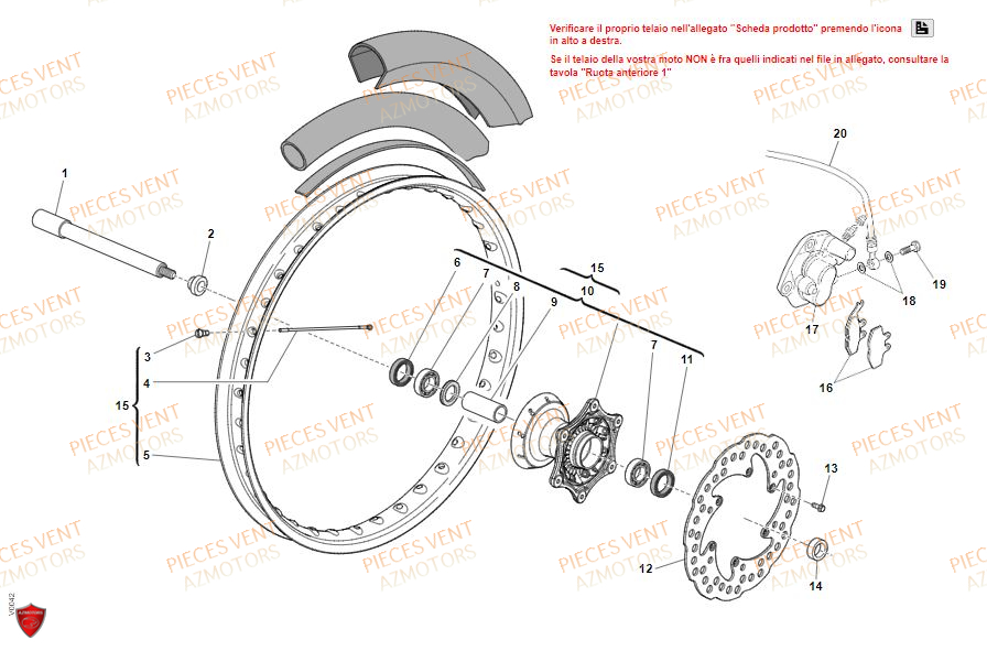 Roue Avant Version 2 VENT Pièces Vent Motard DERAPAGE 50cc - 2021-2022-2023