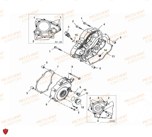 Couvre Carter VENT Pièces VENT DERAPAGE RR 125 4T 2018 (ALUMINIUM)