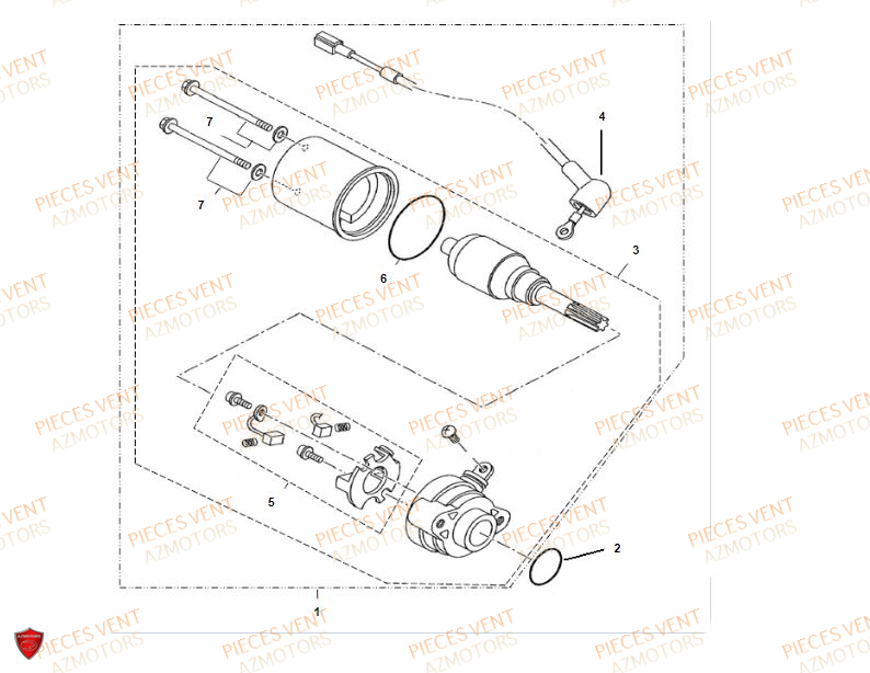 Demarreur VENT Pièces VENT DERAPAGE RR 125 4T 2018 (ALUMINIUM)