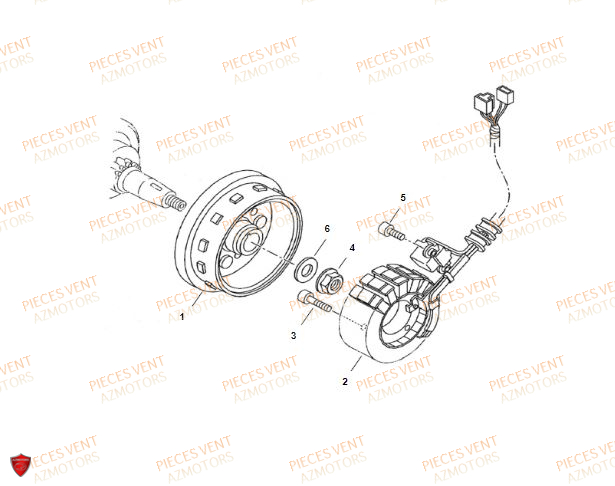 Generateur VENT Pièces VENT DERAPAGE RR 125 4T 2018 (ALUMINIUM)