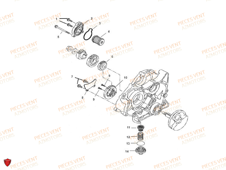 Pompe A Huile VENT Pièces VENT DERAPAGE RR 125 4T 2018 (ALUMINIUM)
