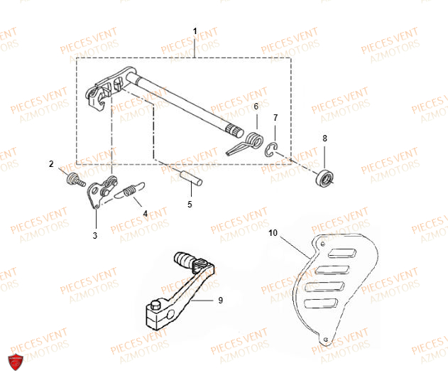 Selecteur De Vitesses VENT Pièces VENT DERAPAGE RR 125 4T 2018 (ALUMINIUM)