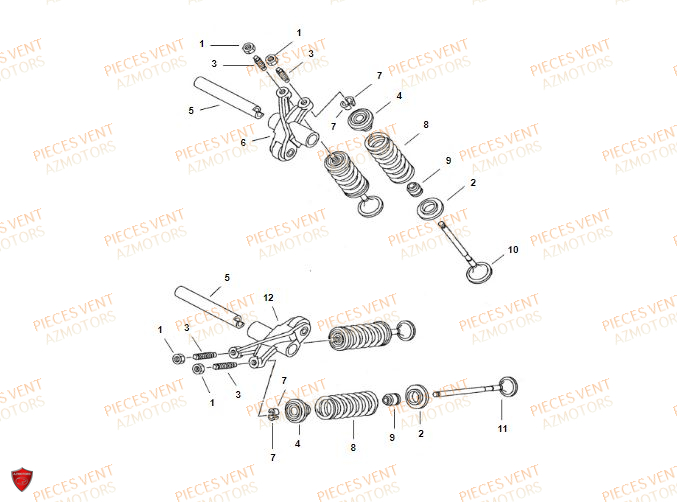 Soupapes VENT Pièces VENT DERAPAGE RR 125 4T 2018 (ALUMINIUM)