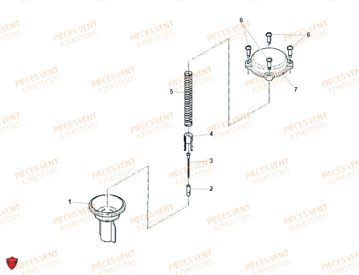 Boisseau VENT Pièces VENT DERAPAGE RR 125 4T 2019 (ALUMINIUM)