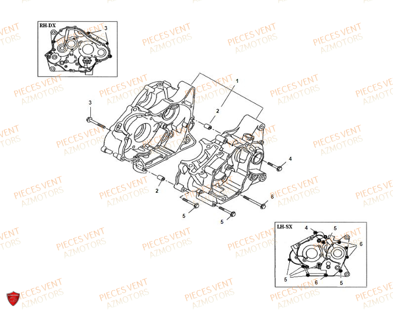 Carter Moteur VENT Pièces VENT DERAPAGE RR 125 4T 2019 (ALUMINIUM)