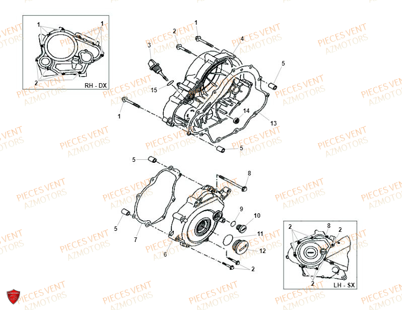 Couvre Carter VENT Pièces VENT DERAPAGE RR 125 4T 2019 (ALUMINIUM)