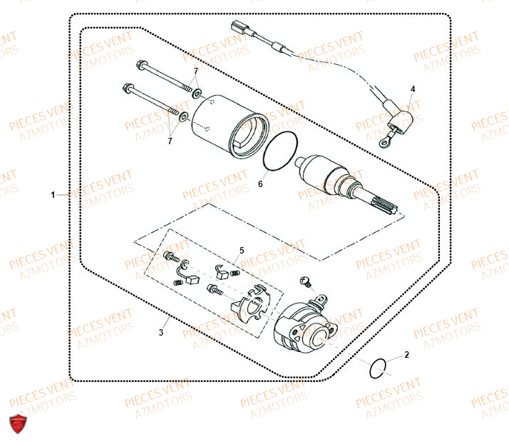 Demarreur VENT Pièces VENT DERAPAGE RR 125 4T 2019 (ALUMINIUM)