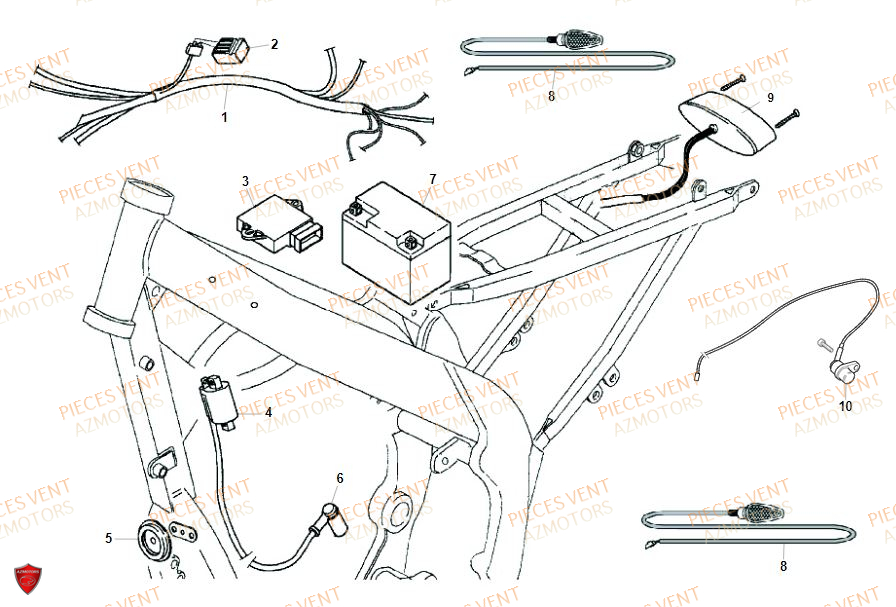 Equipement Electrique 2 VENT Pièces VENT DERAPAGE RR 125 4T 2019 (ALUMINIUM)