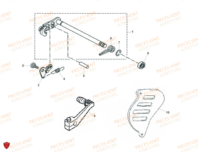Selecteur De Vitesses VENT Pièces VENT DERAPAGE RR 125 4T 2019 (ALUMINIUM)