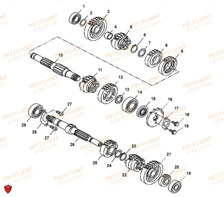 Transmission VENT Pièces VENT DERAPAGE RR 125 4T 2019 (ALUMINIUM)