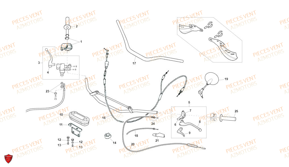 GUIDON pour DERAPAGE RR 50CC 2020