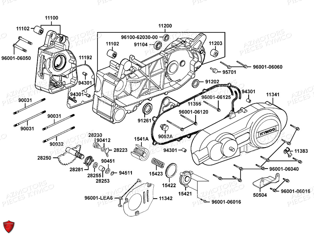 CARTERS MOTEUR pour DINK-125