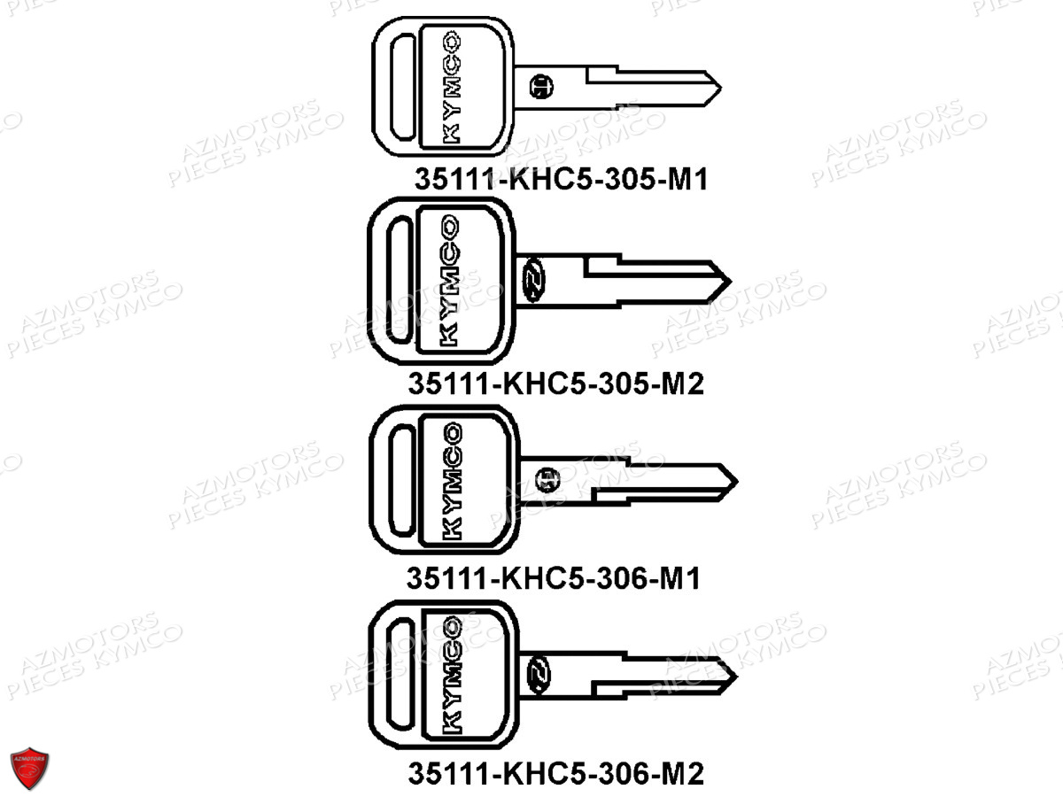 Master De Cle KYMCO Pièces DINK 125 4T EURO3 (SH25EA)