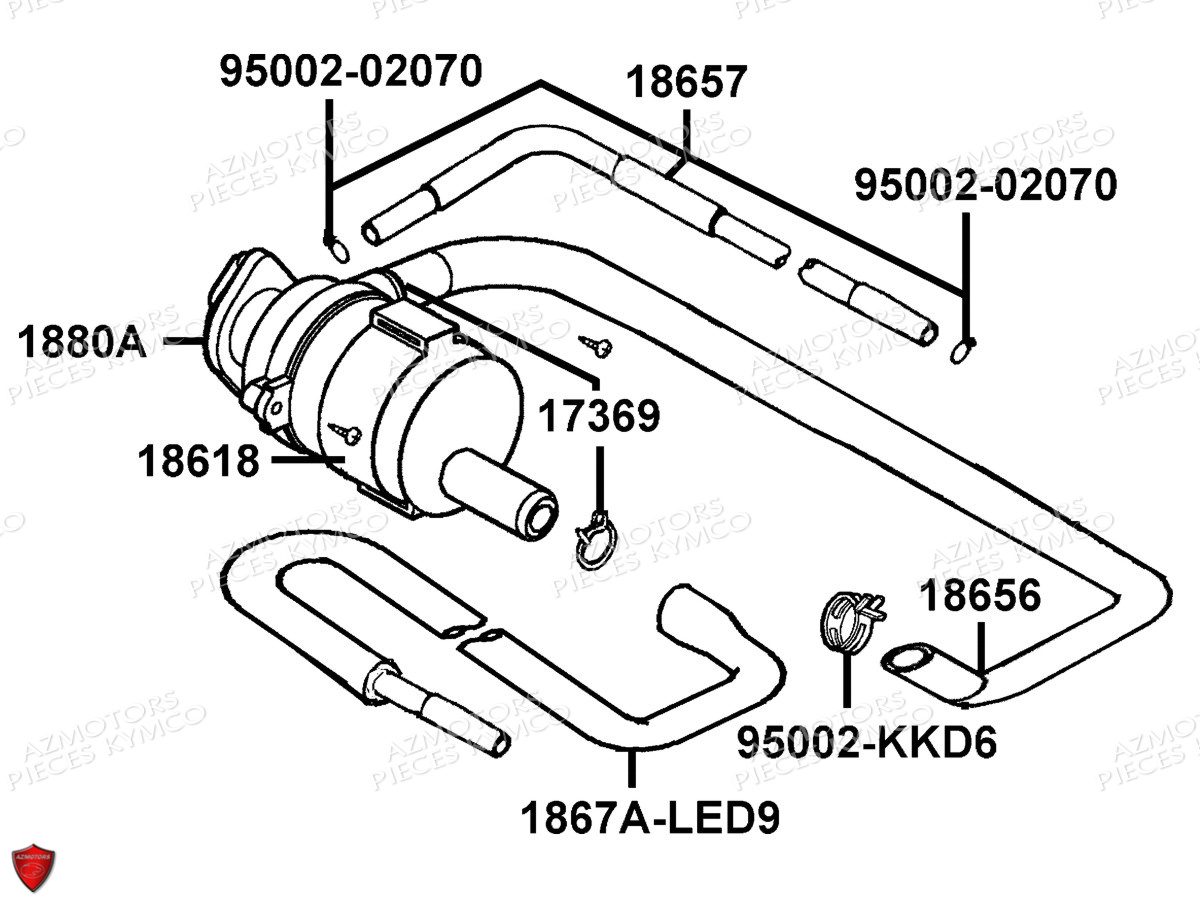 Reniflard KYMCO Pièces DINK 125 4T EURO3 (SH25EA)