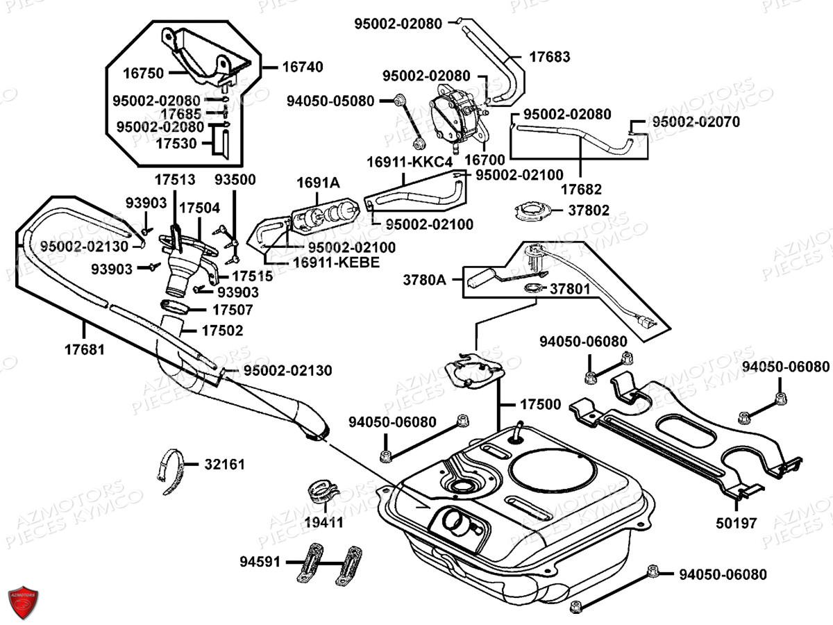 RESERVOIR A CARBURANT pour DINK-125