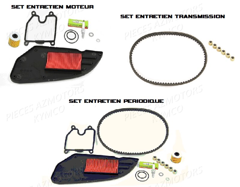 1_SET_ENTRETIEN KYMCO Pièces Scooter Kymco DINK STREET 125 I 4T EURO III