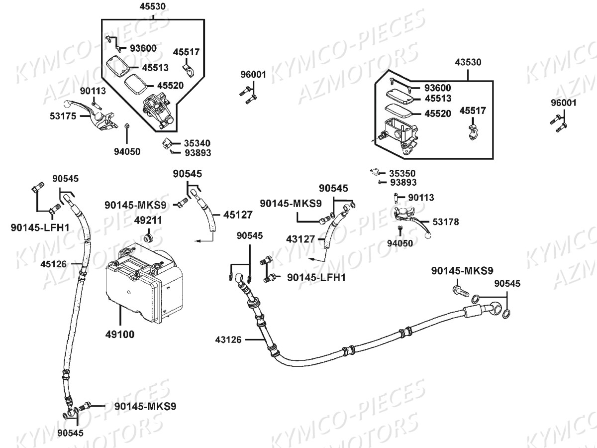 SYSTEMES DE FREINS pour DINKSTREET 125 ABS