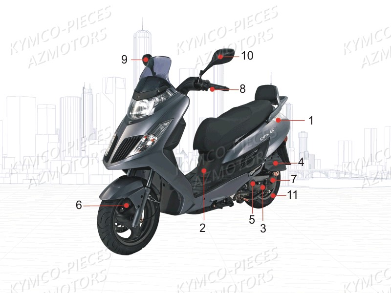 1_CONSOMMABLES KYMCO DINK 50 4T EURO 2 (SM10AA)