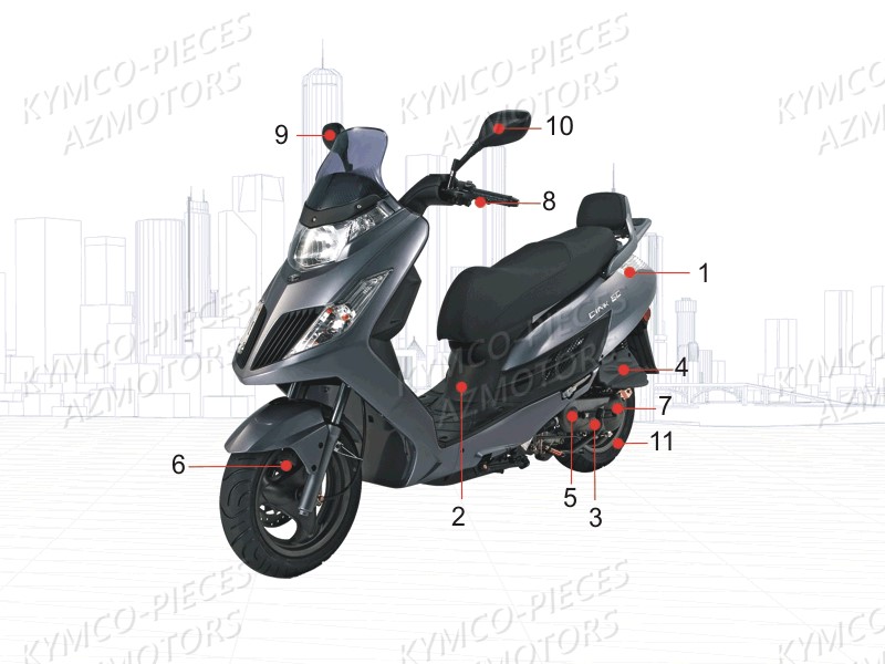 BATTERIE YTX5L-BS YUASA (ORIGINE) KYMCO pour 1 CONSOMMABLES de DINK 50 4T E2