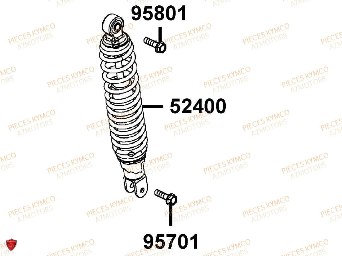 Amortisseur AZMOTORS Pièces DINK 50 4T EURO 2 (SM10AA)