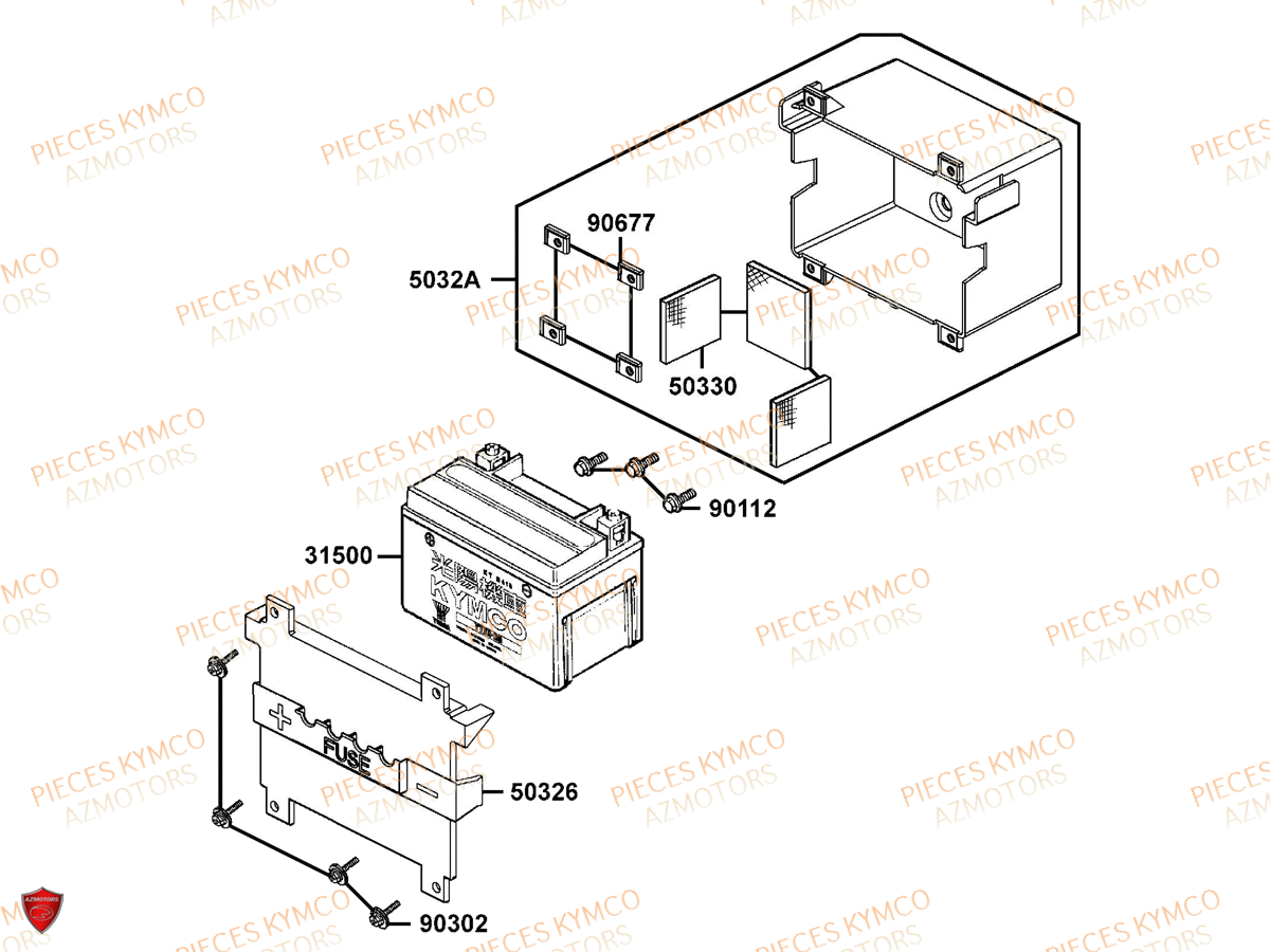 BATTERIE YTX5L-BS YUASA (ORIGINE) KYMCO pour BATTERIE de DINK 50 4T E2
