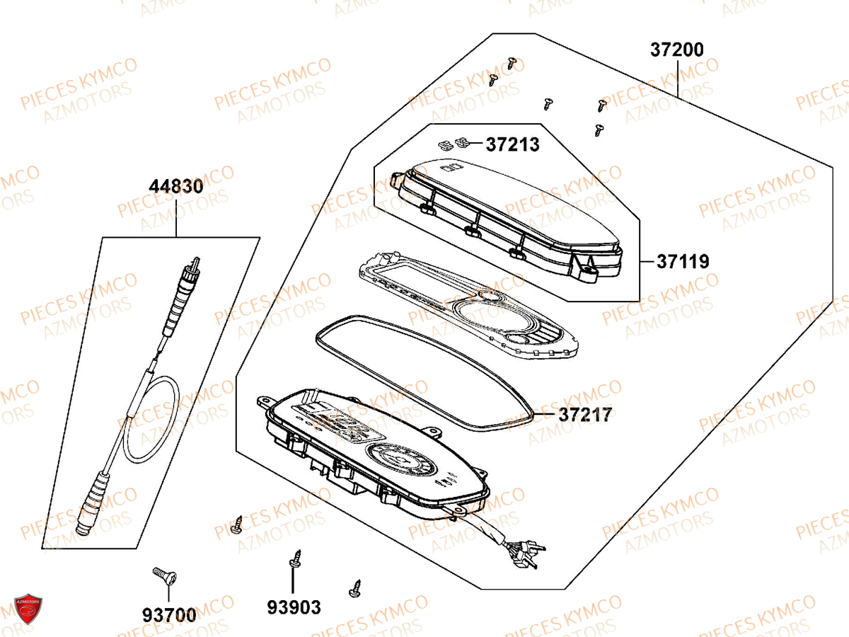 Compteur AZMOTORS Pièces DINK 50 4T EURO 2 (SM10AA)