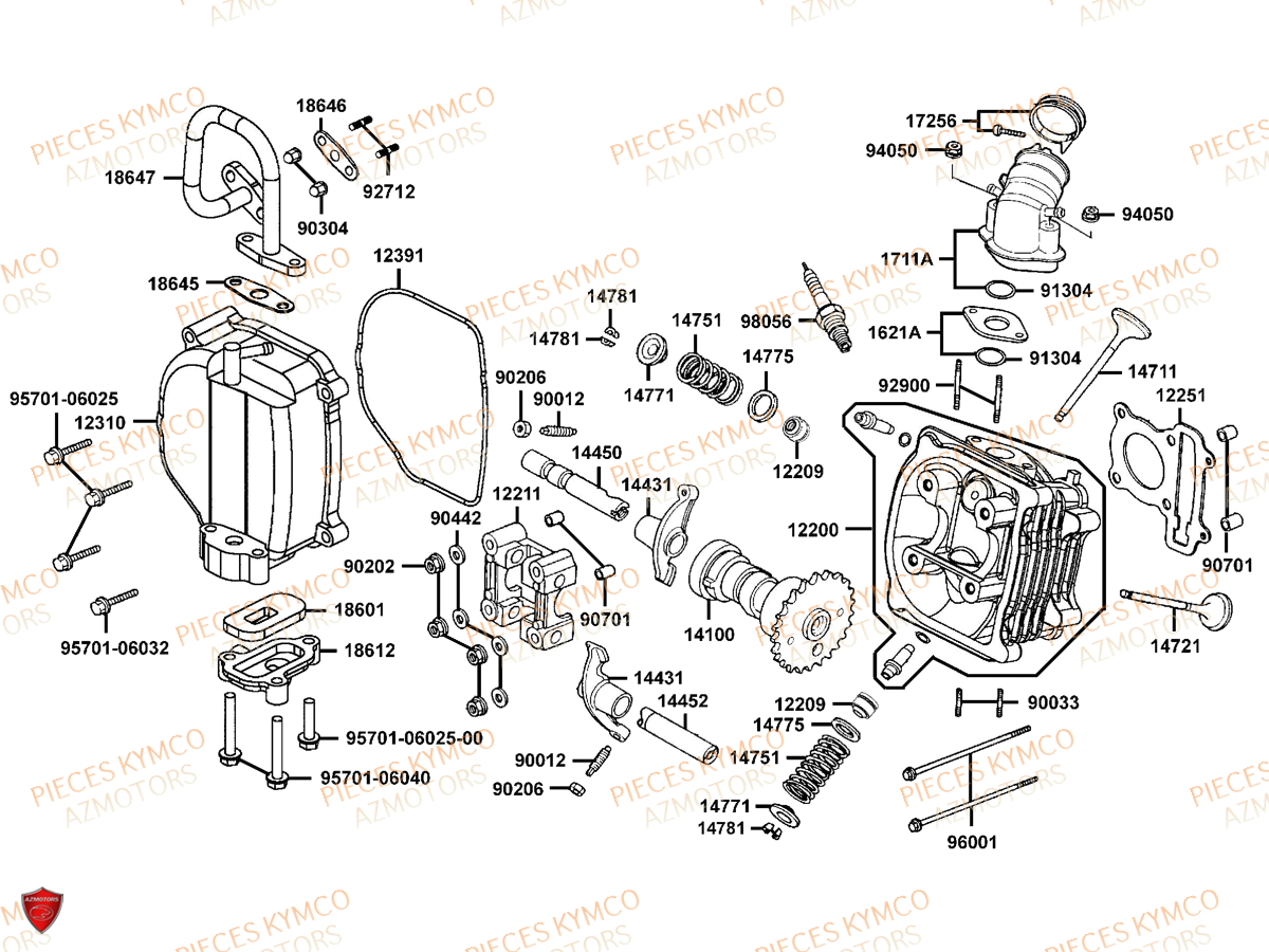 BOUGIE NGK CR7HSA KYMCO pour CULASSE de DINK 50 4T E2