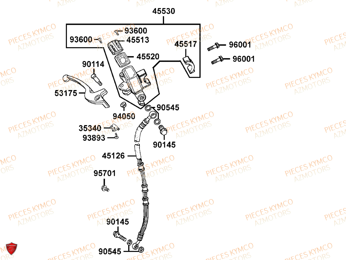 Frein Avant AZMOTORS Pièces DINK 50 4T EURO 2 (SM10AA)