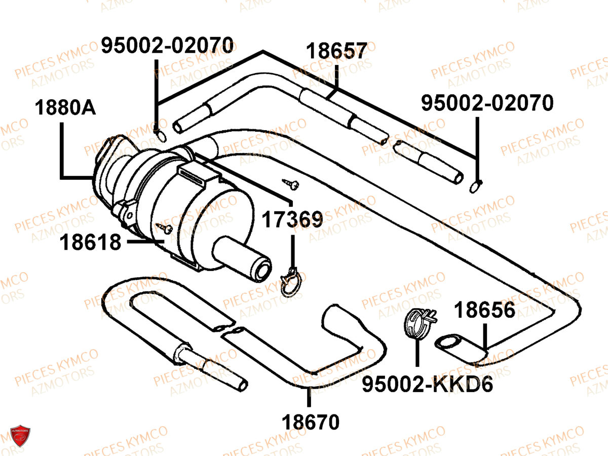 Reniflard KYMCO Pièces DINK 50 4T EURO 2 (SM10AA)