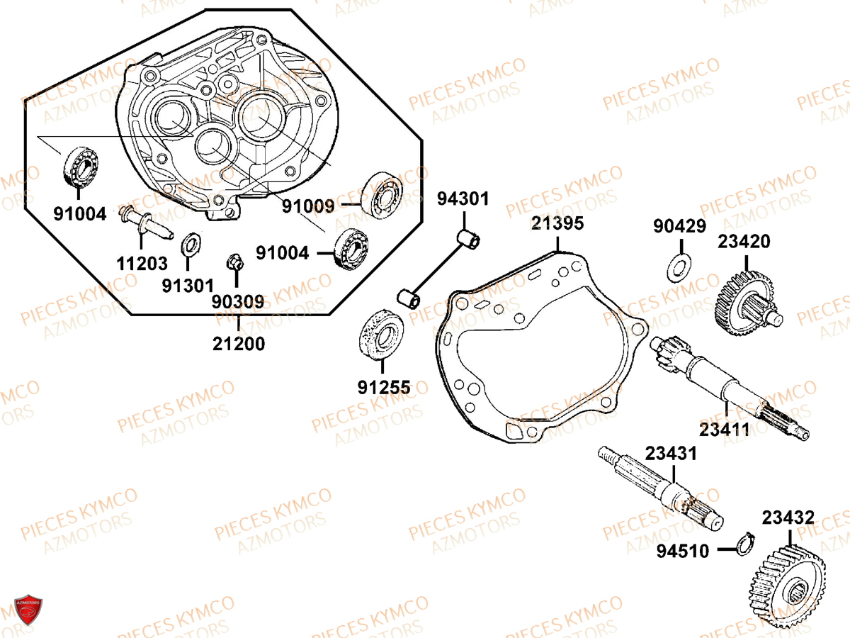 TRANSMISSION KYMCO DINK 50 4T EURO 2 (SM10AA)