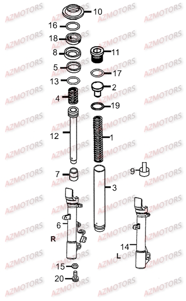 Baton De Fourche KYMCO Pièces Scooter Kymco DINK STREET 300 I ABS EURO III