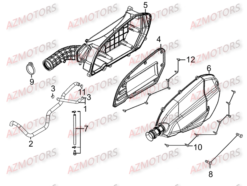 BOITE_A_AIR KYMCO Pièces Scooter Kymco DINK STREET 300 I ABS EURO III 