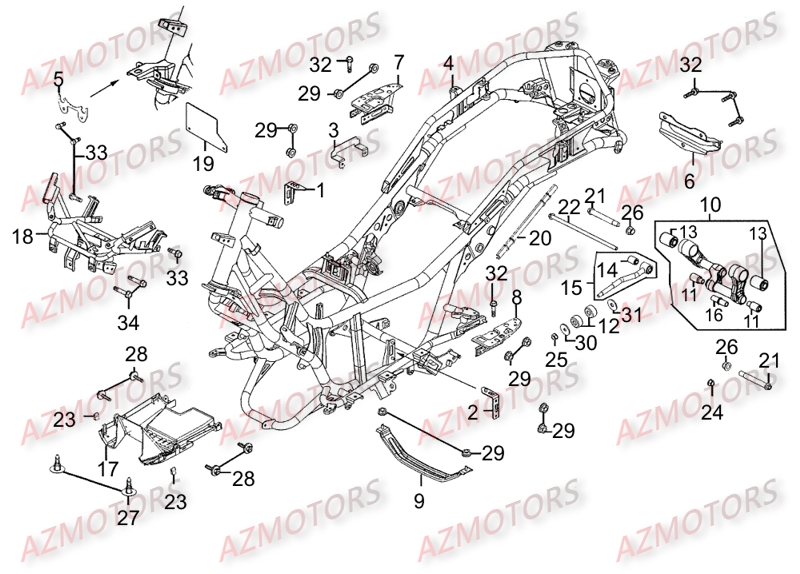 CHASSIS pour DINK STREET 300 ABS