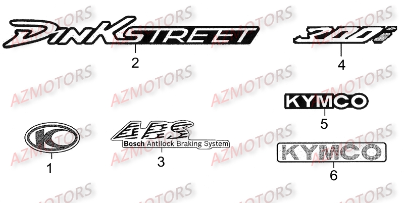 Decors KYMCO Pièces Scooter Kymco DINK STREET 300 I ABS EURO III