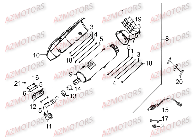 ECHAPPEMENT KYMCO DINK STREET 300 ABS