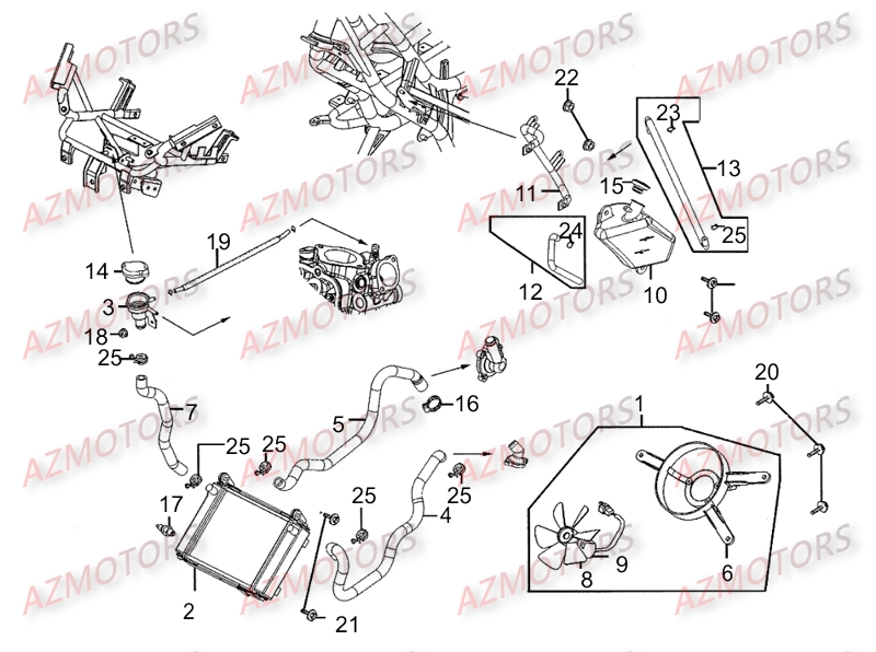 Refroidissement KYMCO Pièces Scooter Kymco DINK STREET 300 I ABS EURO III